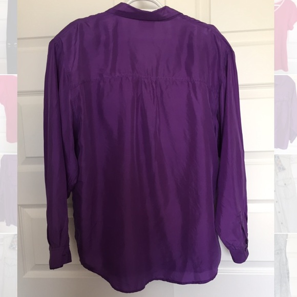 Purple Silk Button Down - Picture 2 of 2